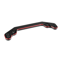 Team Corally - Ackerman Plate - Alu 7075 - Hard Anodized Black/Red - 1 Pc