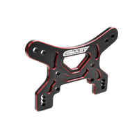 Team Corally - Shock Tower - Front - 3mm - Alu 7075 - Hard Anodized Black/Red - 1 Pc