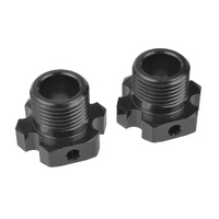 Team Corally - Wheel Hex Adapter - XB PRO - Lightened - Aluminum 7075 - Black - 2 Pcs