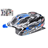 Team Corally - Polycarbonate Body - Spark XB6 - Painted - Cut - Decals - Color Blue - 1 Pc