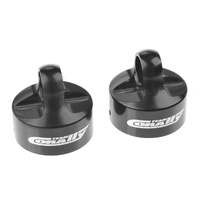 Team Corally - Shock Cap PRO - Aluminum - Hard Anodised - Black - 2 Pcs