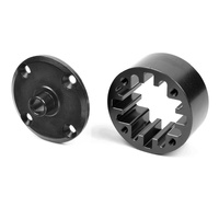 Team Corally - Differential Case - Center - 35mm - Aluminum Center / Steel Flange - Black - 1 Pc