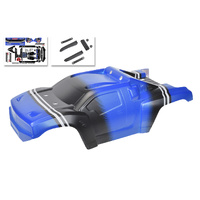 Team Corally - Polycarbonate Body - Punisher XD - Painted - Cut - Decals - Blue Color - 1 Pc