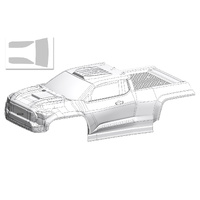 Team Corally - Polycarbonate Body - Furago XD - Clear - Cut - Decals - 1 Pc