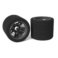 Team Corally - Attack foam tires - 1/8 SSX-8 - 32 shore - Rear - 72mm - Carbon Flex Rims - 2 pcs