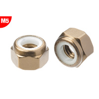 Team Corally - Aluminium Nylstop Nut - M5 - Gun Metal - 10 pcs