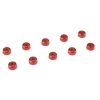 Team Corally - Aluminium Washer - for M2 Socket Head Screws - OD=6mm - Red - 10 pcs