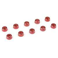 Team Corally - Aluminium Washer - for M2.5 Socket Head Screws - OD=7mm - Red - 10 pcs