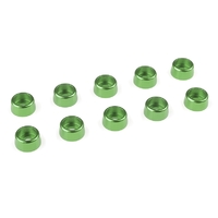 Team Corally - Aluminium Washer - for M3 Socket Head Screws - OD=8mm - Green - 10 pcs