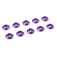 Team Corally - Aluminium Washer - for M3 Button Head Screws - OD=10mm - Purple - 10 pcs