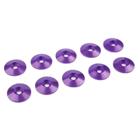 Team Corally - Aluminium Washer - for M3 Button Head Screws - OD=15mm - Purple - 10 pcs