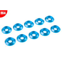 Team Corally - Aluminium Washer - for M4 Button Head Screws - OD=12mm - Blue - 10 pcs