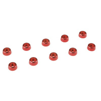 Team Corally - Aluminium Washer - for M2 Socket Head Screws - OD=6mm - Red - 10 pcs