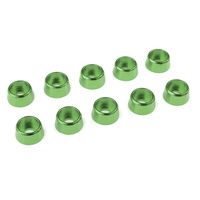 Team Corally - Aluminium Washer - for M4 Socket Head Screws - OD=10mm - Green - 10 pcs