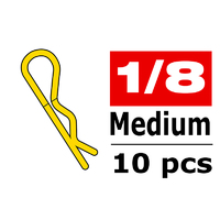 Team Corally - Body Clips - 45° Bent - Medium - Gold - 10 pcs