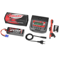 Team Corally - Energy Pack - Lipo 60C - 5500Mah - 3S - EC-5 - Hard Case + Ultra-X 80 - 1-6S AC/DC Charger + Lipo Safety Bag + Charge-Balance Lead