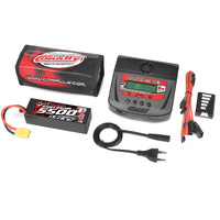 Team Corally - Energy Pack - Lipo 60C - 5500Mah - 3S - XT-90 - Hard Case + Ultra-X 80 - 1-6S AC/DC Charger + Lipo Safety Bag + Charge-Balance Lead