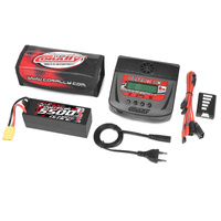 Team Corally - Energy Pack - Lipo 60C - 5500Mah - 4S - XT-90 - Hard Case + Ultra-X 80 - 1-6S AC/DC Charger + Lipo Safety Bag + Charge-Balance Lead