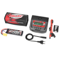 Team Corally - Energy Pack - Lipo 60C - 5200MAH - 2S - XT-90 - Semi-Soft Case + Ultra-X 80 - 1-6S AC/DC Charger + Lipo Safety Bag + Charge-Balance Lea