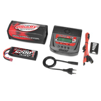 Team Corally - Energy Pack - Lipo 60C - 5200MAH - 3S - T-Plug - Semi-Soft Case + Ultra-X 80 - 1-6S AC/DC Charger + Lipo Safety Bag + Charge-Balance Le