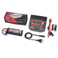 Team Corally - Energy Pack - Lipo 60C - 5200MAH - 4S - EC-5 - Semi-Soft Case + Ultra-X 80 - 1-6S AC/DC Charger + Lipo Safety Bag + Charge-Balance Lead