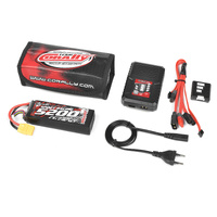 Team Corally - Energy Pack - Lipo 60C - 5200MAH - 4S - XT-90 - Semi-Soft Case + Racer 50 - 2-4S AC Charger + Lipo Safety Bag + Charge-Balance Lead