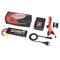 Team Corally - Energy Pack - Lipo 60C - 6200Mah - 3S - XT-90 - Semi-Soft Case + Racer 50 - 2-4S AC Charger + Lipo Safety Bag + Charge-Balance Lead