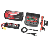 Team Corally - Energy Pack - Lipo 60C - 6200Mah - 3S - XT-90 - Semi-Soft Case + Ultra-X 80 - 1-6S AC/DC Charger + Lipo Safety Bag + Charge-Balance Lea