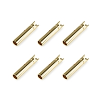 Team Corally - Bullit Connector 2.0mm - Female - Gold Plated - Ultra Low Resistance  - 6 pcs