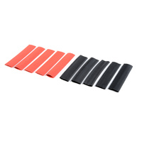 Team Corally - Shrink Tubing - 9.5mm - Red + Black - 10 pcs