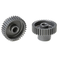 Team Corally - 64 DP Pinion - Short - Hard Anodised AL7075 - 34 Teeth - Shaft Dia. 3.17mm