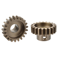 Team Corally - M1.0 Pinion  Short Wide Teeth  Hardened Steel - 21 Teeth - Shaft Dia. 8mm