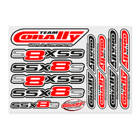 Team Corally - Stickersheet SSX-8-S - Precut - 210x148mm - 1 pc