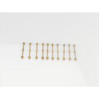1 Hole Capping Rail Stanchion, Brass 32m