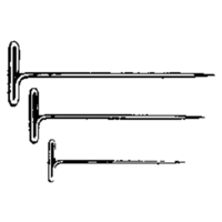 DUBRO 253 NICKEL PLATED T-PINS 1-1/4in (100 PCS PER PACK)