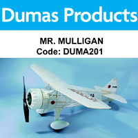 DUMAS 201 MR. MULLIGAN WALNUT SCALE 17.5 INCH WINGSPAN RUBBER POWERED