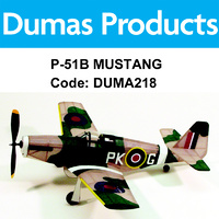 DUMAS 218 P-51B MUSTANG WALNUT SCALE 17.5 INCH WINGSPAN RUBBER POWERED