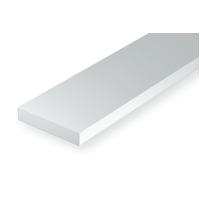 EVERGREEN 187 WHITE STYRENE STRIP .125 X .156 (100pc BULK PACK) (PACK OF 6)