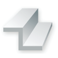 EVERGREEN 751 WHITE STYRENE Z CHANNEL .060 X .030 X .014 (PACK OF 4)