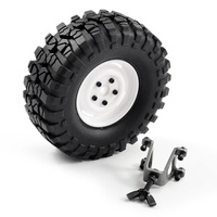 Spare Tyre Mount & Tyre/Steel Look Lug W