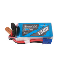 Gens ace 1300mAh 3S 45C 11.1V G-Tech Lipo Battery Pack with EC3 Plug