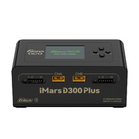 Gens Ace iMars D300 Plus G-Tech Smart Dual AC/DC Charger (Black) (6S/16A) (AC-300W) (DC-350W x2) w/Bluetooth App Control