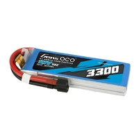      SKU: GEA33004S45T3 Gens Ace 4S 3300mAh 14.8V 45C Soft Case Lipo Battery (1TO3/EC3/Deans)