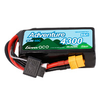 Gens ace 4300mAh 3S 60C 11.4V Adventure High Voltage G-tech Lipo Battery with Deans and XT60 adapter