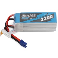 Gens Ace 6S LiPo Battery 45C (22.2V/2200mAh) w/EC3 Connector
