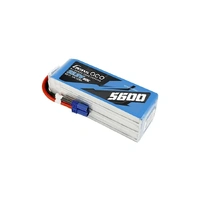 Gens Ace 6S 5600mAh 22.2V 80C Soft Case LiPo Battery (EC5)