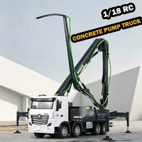 1:18 Eleven-channel semi-alloy remote-controlled cement pump truck