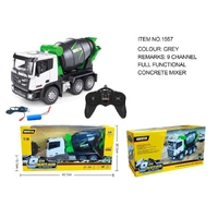 1:18 9-channel remote control semi-alloy mixer truck