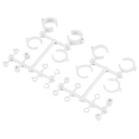 JConcepts - Traxxas big bore shock limiter, up-travel and shock clip kit for Scalpel conversion - white, F&R 24pc.