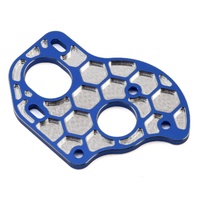 JConcepts B6.1/B6.1D Aluminum "3 Gear" Layback Honeycomb Motor Plate (Blue)